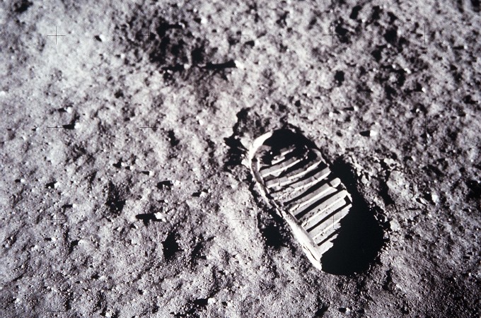 Der Stiefelabdruck von Buzz Aldrin auf dem Mond. Bild: NASA