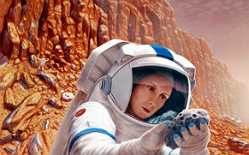 Was werden Astronautinnen und Astronauten auf dem Mars entdecken? Bild: NASA, Pat Rawlings (SAIC)
