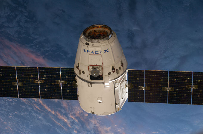 Dragon-Raumtransporter. Bild: NASA
