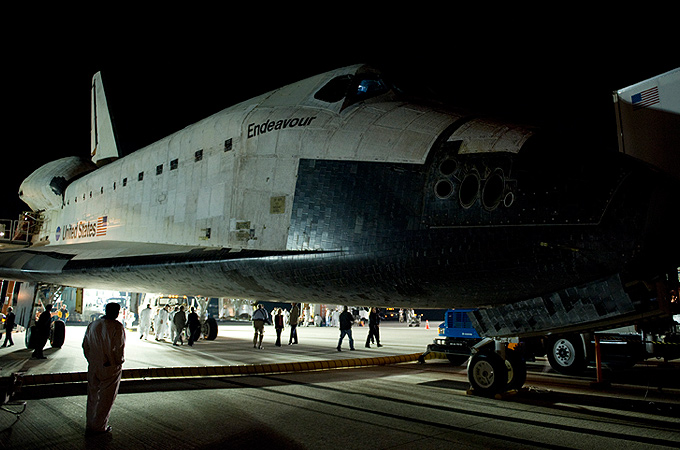 Eine Raumfähre kurz nach der Landung. 
Bild: ESA (S. Corvaja)