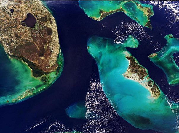 Florida und die Bahamas. 
Bild: ESA