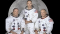 Die Crew: Links Neil Armstrong, der als erster Mensch den Mond betrat. In der Mitte Michael Collins, der im Apollo%2dRaumschiff in der Umlaufbahn blieb. Rechts: Buzz Aldrin, der zweite Mensch auf dem Mond. Bild: NASA