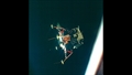 Die Mondlandefähre. Darin Armstrong und Aldrin. Der dritte Raumfahrer, Collins, bleibt im Apollo%2dRaumschiff. Von dort aus hat er dieses Foto aufgenommen. Bild: NASA (AS11%2d44%2d6581)