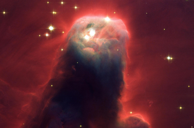 Sterne explodieren – und aus den Staubwolken formen sich neue Sonnen. 
Bild: NASA, ESA, STScI