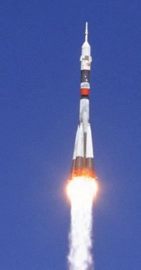Start einer Sojus-Rakete. Bild: ESA